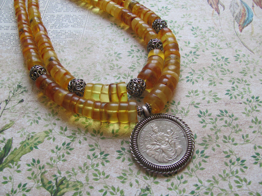 Necklace of amber in western Ukraine