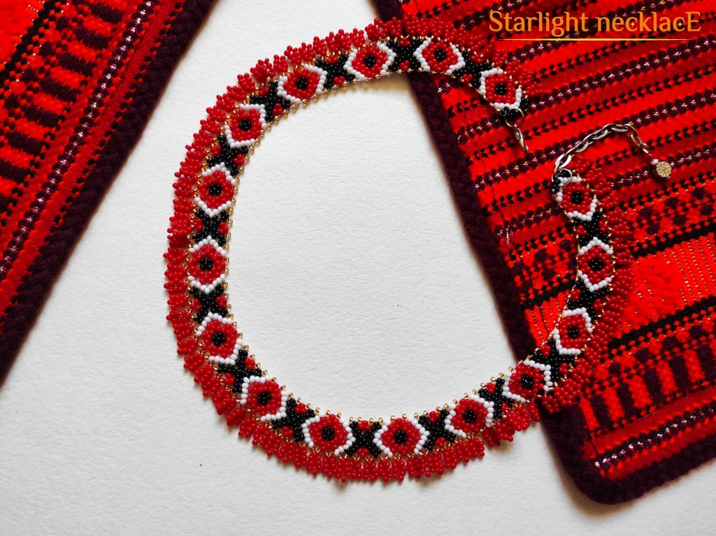 Sylianka Hutsul Red From Beads Necklace ukrainian gerdan ukrainian gerdan necklace ethnic necklace ukrainian necklace ethnic beaded necklaces ukrainian beaded necklace ukrainian bead necklace traditional ukrainian necklace ukrainian symbol necklace ethnic necklaces for women ethnic style necklaces