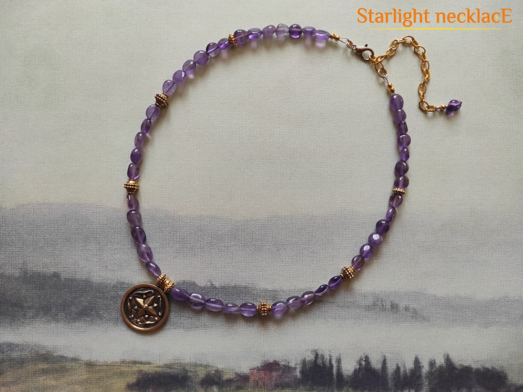 Necklace A Twinkling Little Star From Amethyst