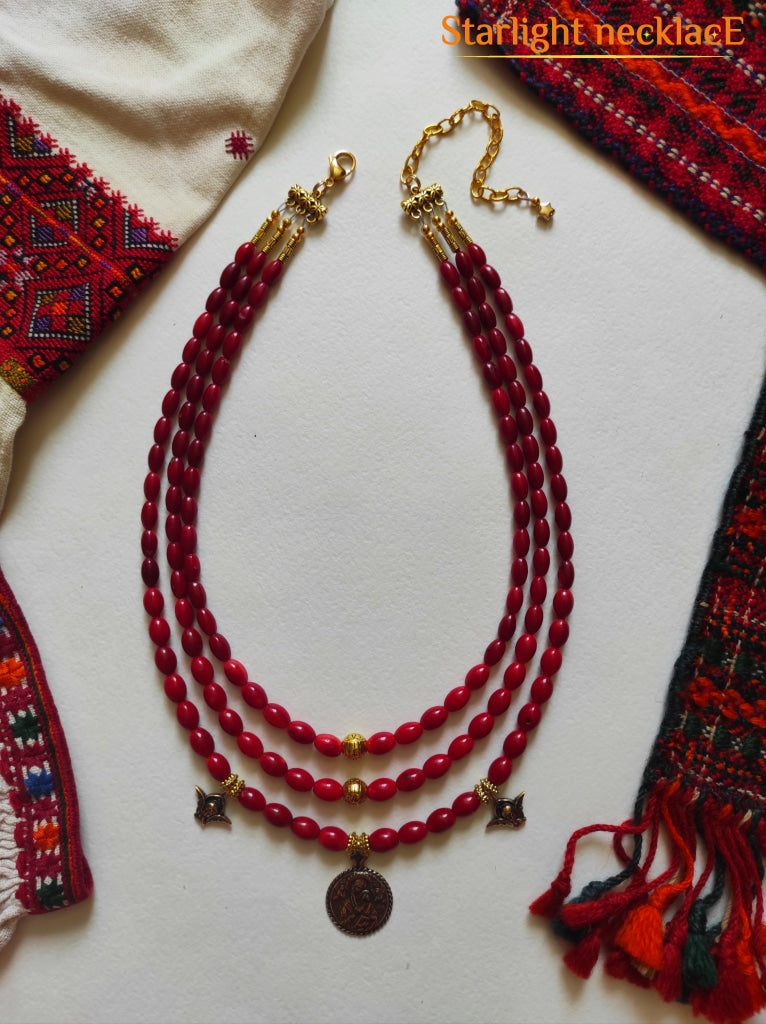 Necklace Ukrainian Identity From Coral