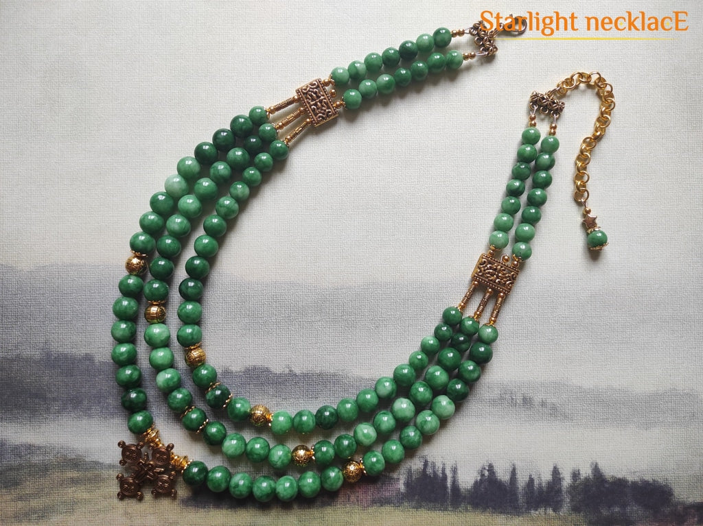 Necklace - Zgarda Magical Herbs From Jade