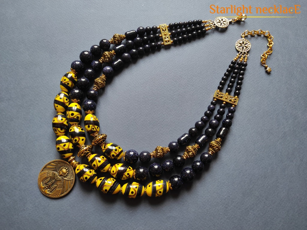 Necklace Zgarda Ukrainian Starfall From Glass Beads And Adventurous