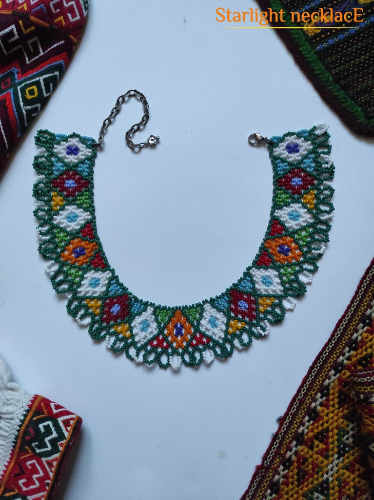 Sylianka Hutsul Green From Beads Necklace