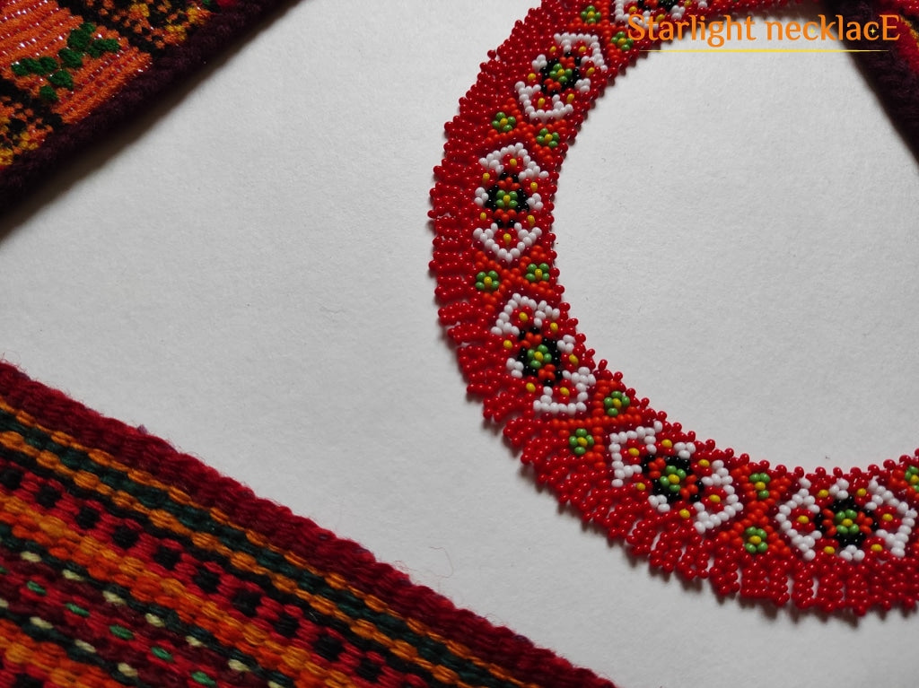 Sylianka Hutsul Red From Beads Necklace