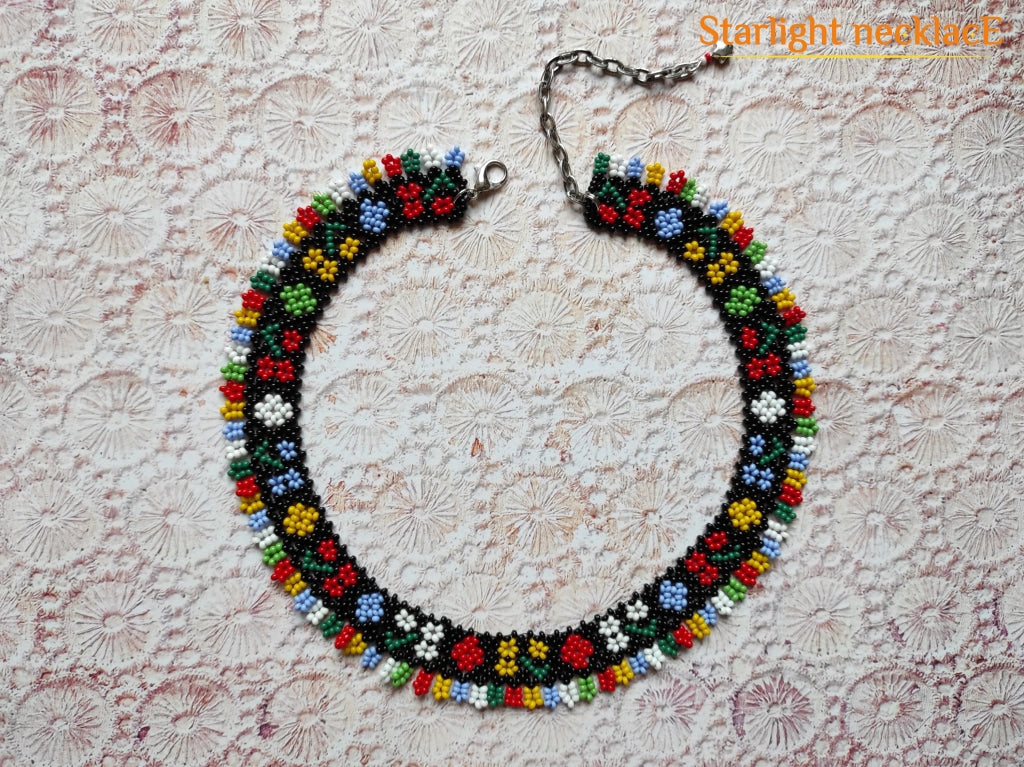 Sylianka Pokutska Blak From Beads Necklace