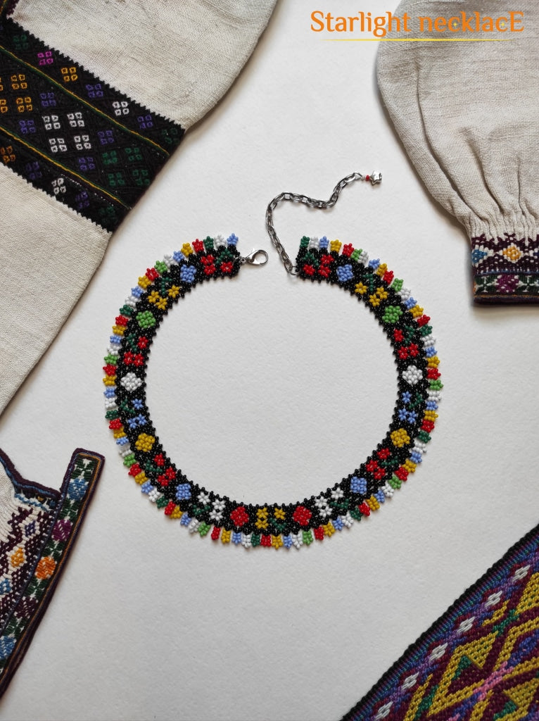 Sylianka Pokutska Blak From Beads Necklace
